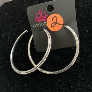 Silver hoop earrings